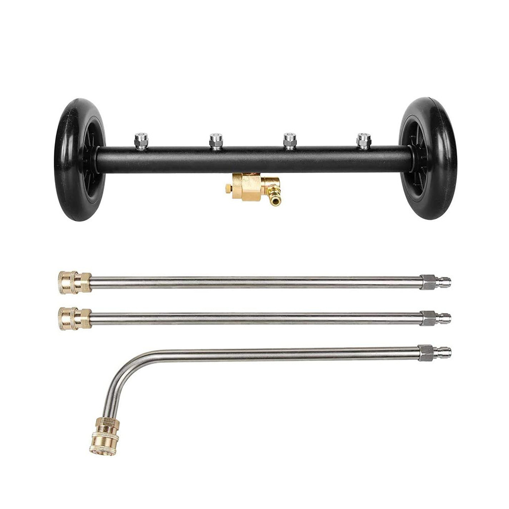 Mershine Pressure Water Spray Car Undercarriage Cleaner Washer Max 4000PSI Chassis Washer Surface Cleaner 1/4 Quick Connector with Wands for Car Ground Cleaning