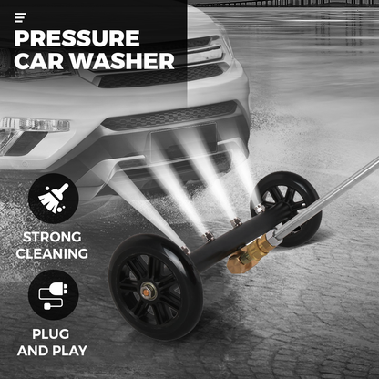 Mershine Pressure Water Spray Car Undercarriage Cleaner Washer Max 4000PSI Chassis Washer Surface Cleaner 1/4 Quick Connector with Wands for Car Ground Cleaning