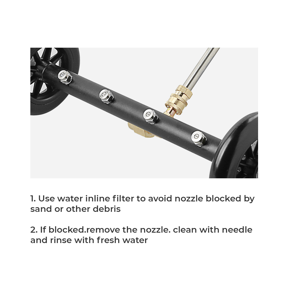 Mershine Pressure Water Spray Car Undercarriage Cleaner Washer Max 4000PSI Chassis Washer Surface Cleaner 1/4 Quick Connector with Wands for Car Ground Cleaning