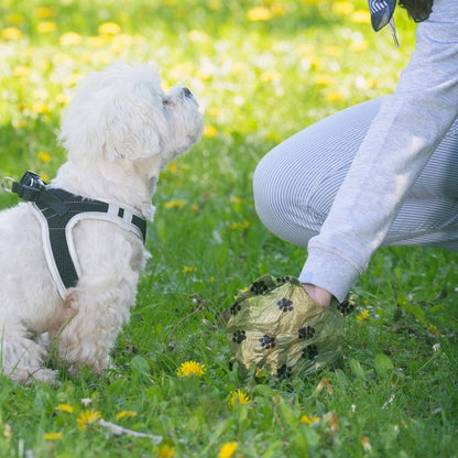 Livingtoday Pet Dog Poop Dispenser and 75 Pcs Biodegradable Unscented Waste Bags