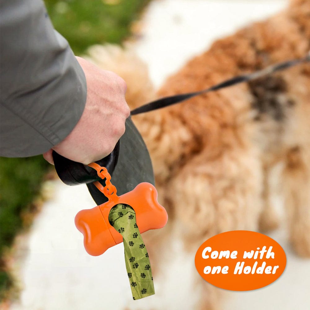 Livingtoday Pet Dog Poop Dispenser and 75 Pcs Biodegradable Unscented Waste Bags