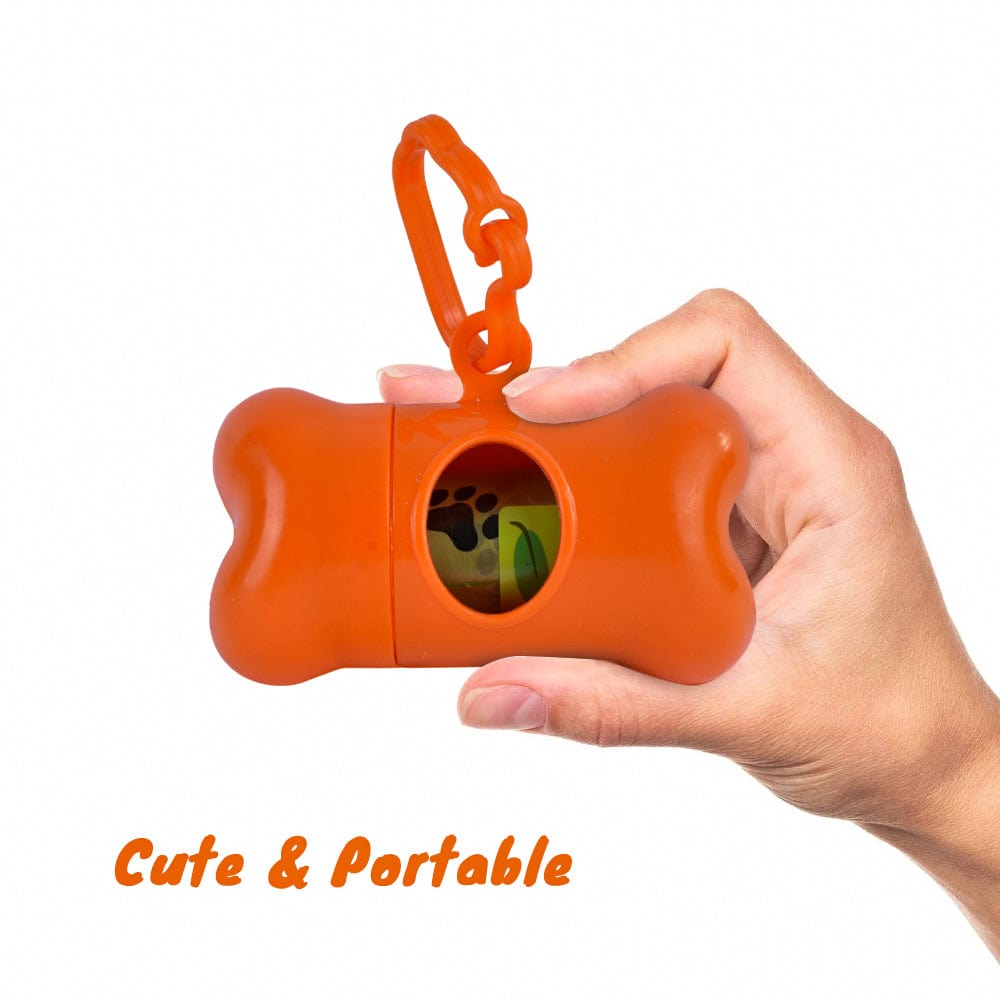 Livingtoday Pet Dog Poop Dispenser and 75 Pcs Biodegradable Unscented Waste Bags