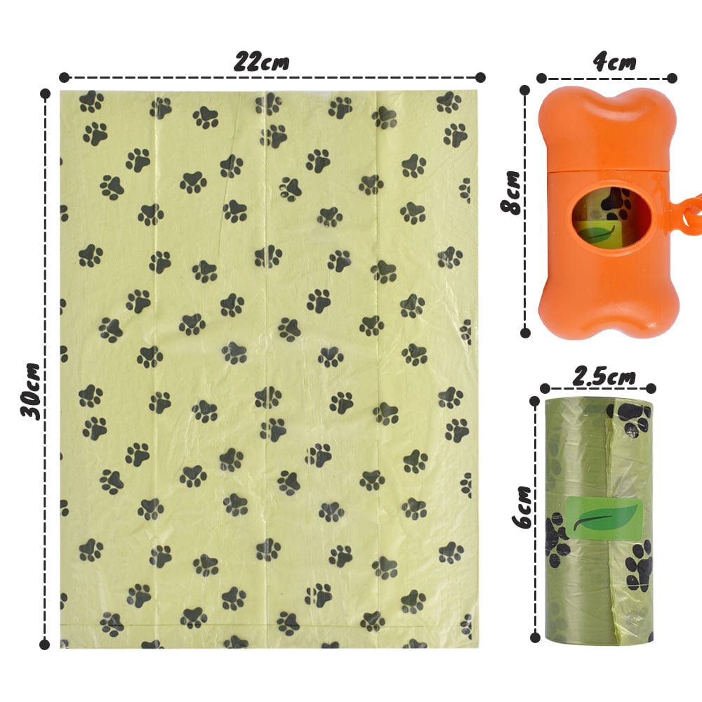 Livingtoday Pet Dog Poop Dispenser and 135 Pcs Biodegradable Unscented Waste Bags