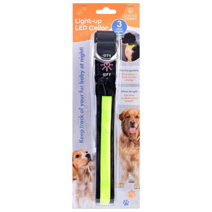 50cm Rechargeable Light-up LED Pet Collar