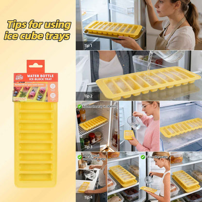 Silicone Water Bottle Ice Block Tray