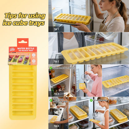 3 Pcs Silicone Easy Pop 6 Sphere Ice Cube Tray / Water Bottle Ice Block Tray / 15 Grids Ice Cube Tray