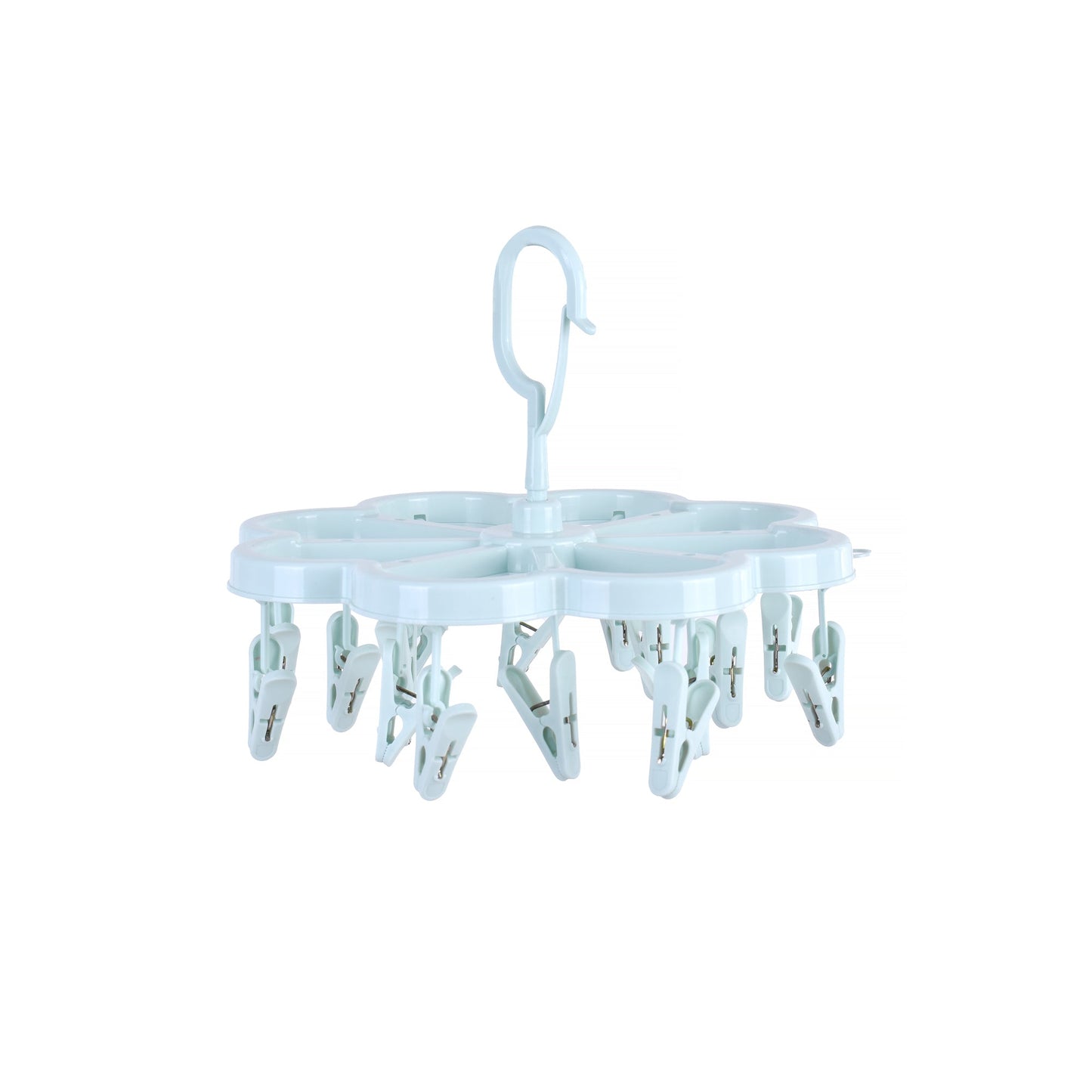 Livingtoday Collapsible 16 Pegs Airer Blue