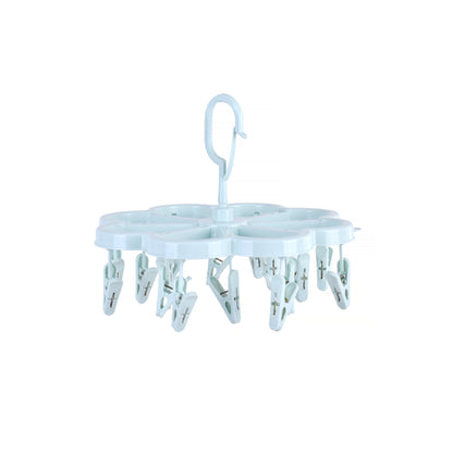 Livingtoday Collapsible 16 Pegs Airer Blue