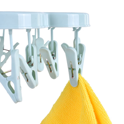 Livingtoday Collapsible 16 Pegs Airer Blue