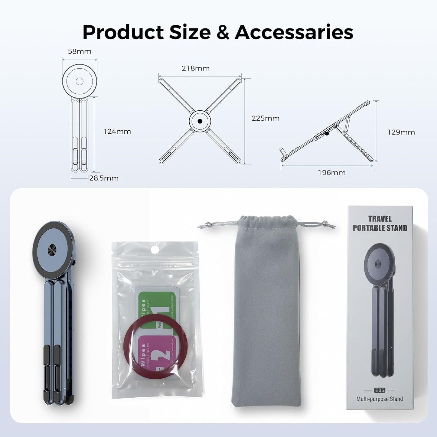 Mershine Magnetic Foldable Phone Stand for Everyday Use,Strong magnetic hold. Ultra-portable. Built for daily convenience