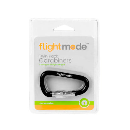 Flightmode Travel Luggage Carabiners - Black