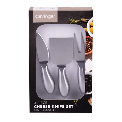 3 Pcs Clevinger Belmont Stainless Steel Cheese Knife Set