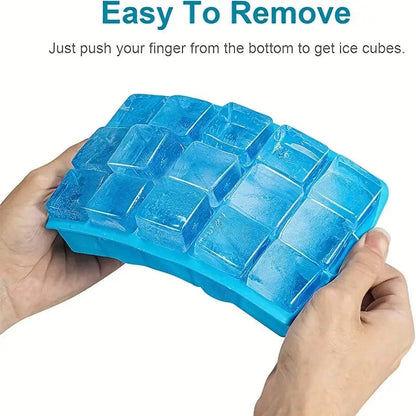 4 Pcs Silicone Easy Pop 6 Sphere Ice Cube Tray / 15 Grids Ice Cube Tray