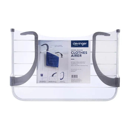 Over Door Clothes Airer - 5 Rail Over Door Folding Multi Clothes Airer Laundry Drying Hanger Coat Portable Dryer