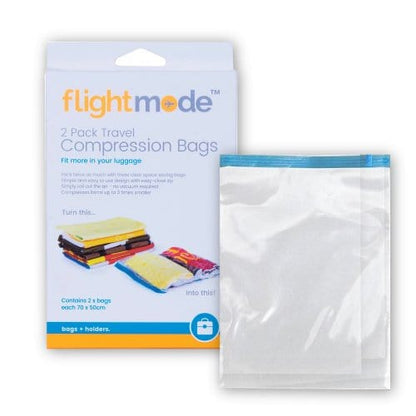 2 Pcs Easy Care Travel Vacuum Compression Bags