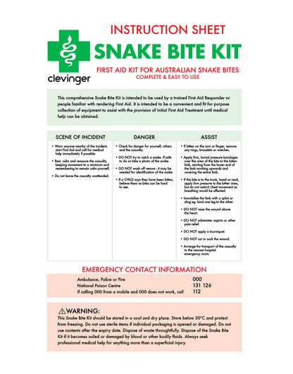 9 Pcs Snake Bite Emergency First Aid Kit
