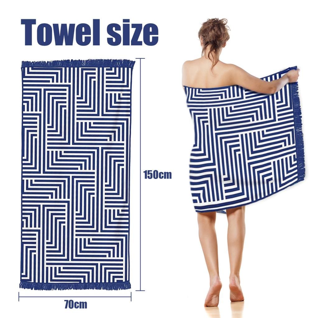 Rectangular Beach Towel with Tassel