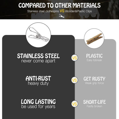 50 Pcs Stainless Steel Pegs