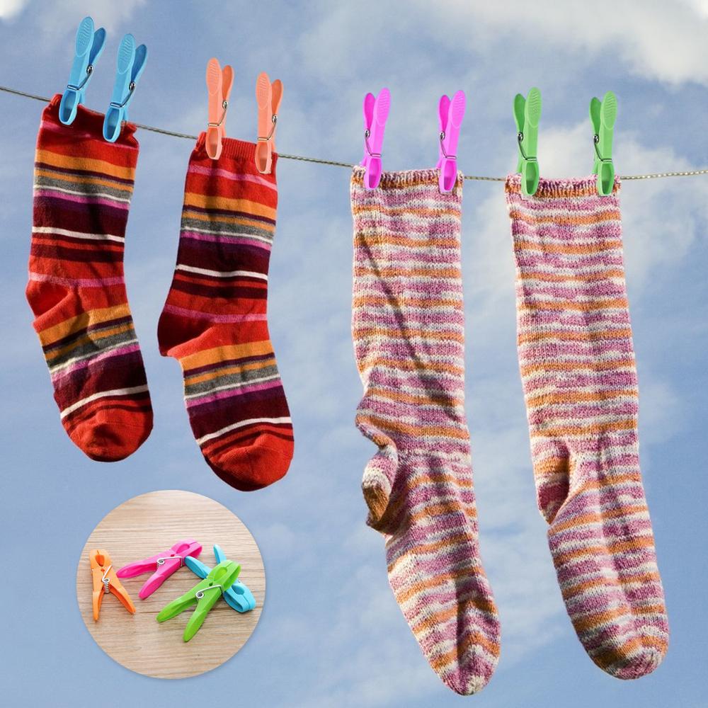 24 Pcs Livingtoday  Strong Grip Pegs