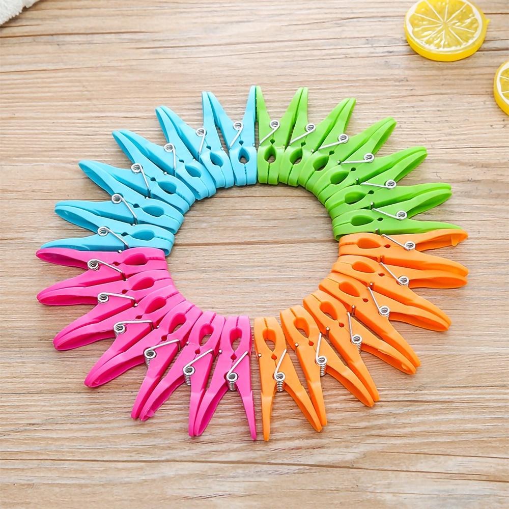 24 Pcs Livingtoday  Strong Grip Pegs