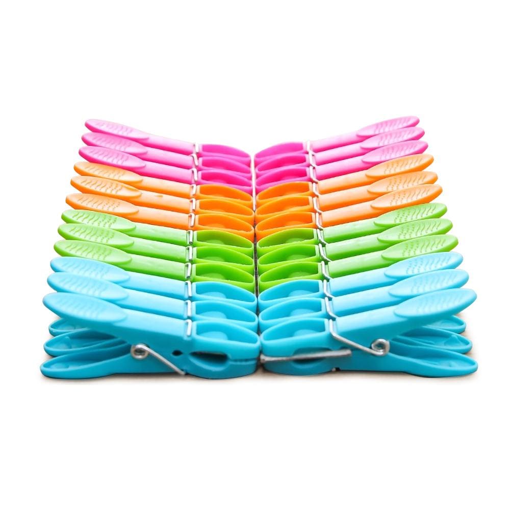 24 Pcs Livingtoday  Strong Grip Pegs