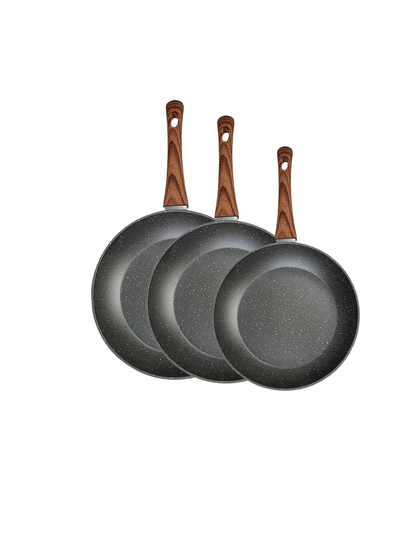 3 Pcs Clevinger Non-Stick Frying Pan Set 24/28/32cm