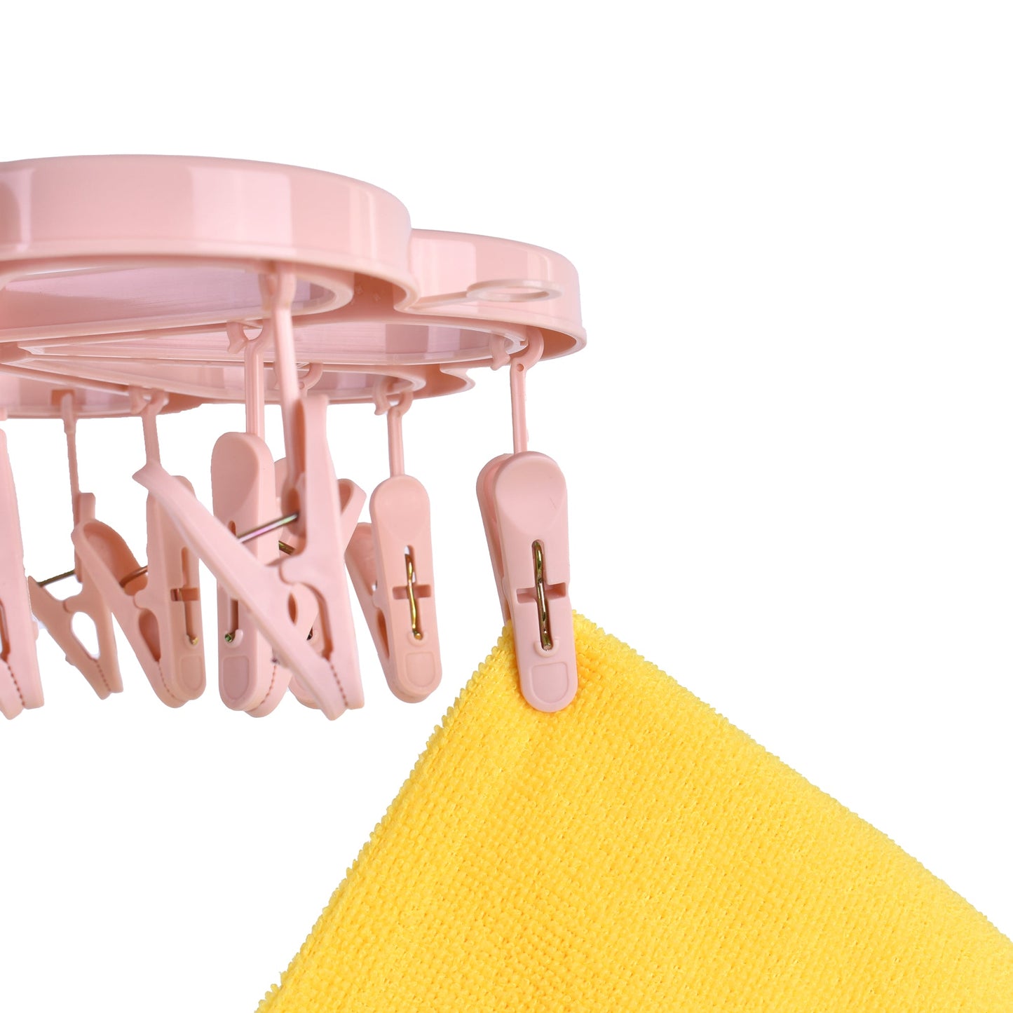 Livingtoday Collapsible 16 Pegs Airer Pink