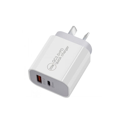 20W USB-C & USB-A Fast Charging Wall Charger + 15W Qi Wireless Charging Pad – Dual-Mode Power Kit