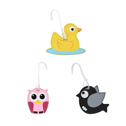3 Pcs Flightmode PU Kids Luggage Tags