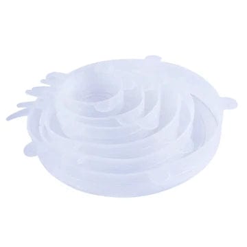 12 Pcs Cook Easy Silicone Stretch Lids Set – 6 Sizes, Reusable Food-Grade Silicone