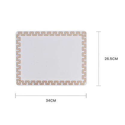 4 Pcs Clevinger MD Placemats Gold Border