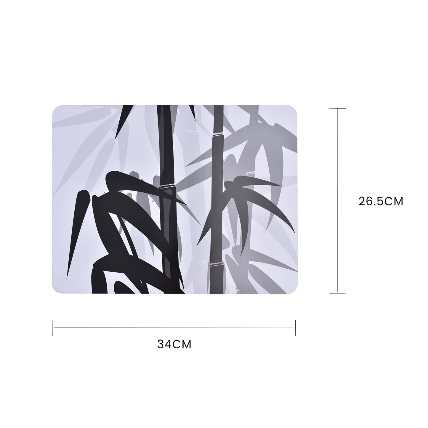 8 Pcs Clevinger MDF Placemats and Coasters Bamboo