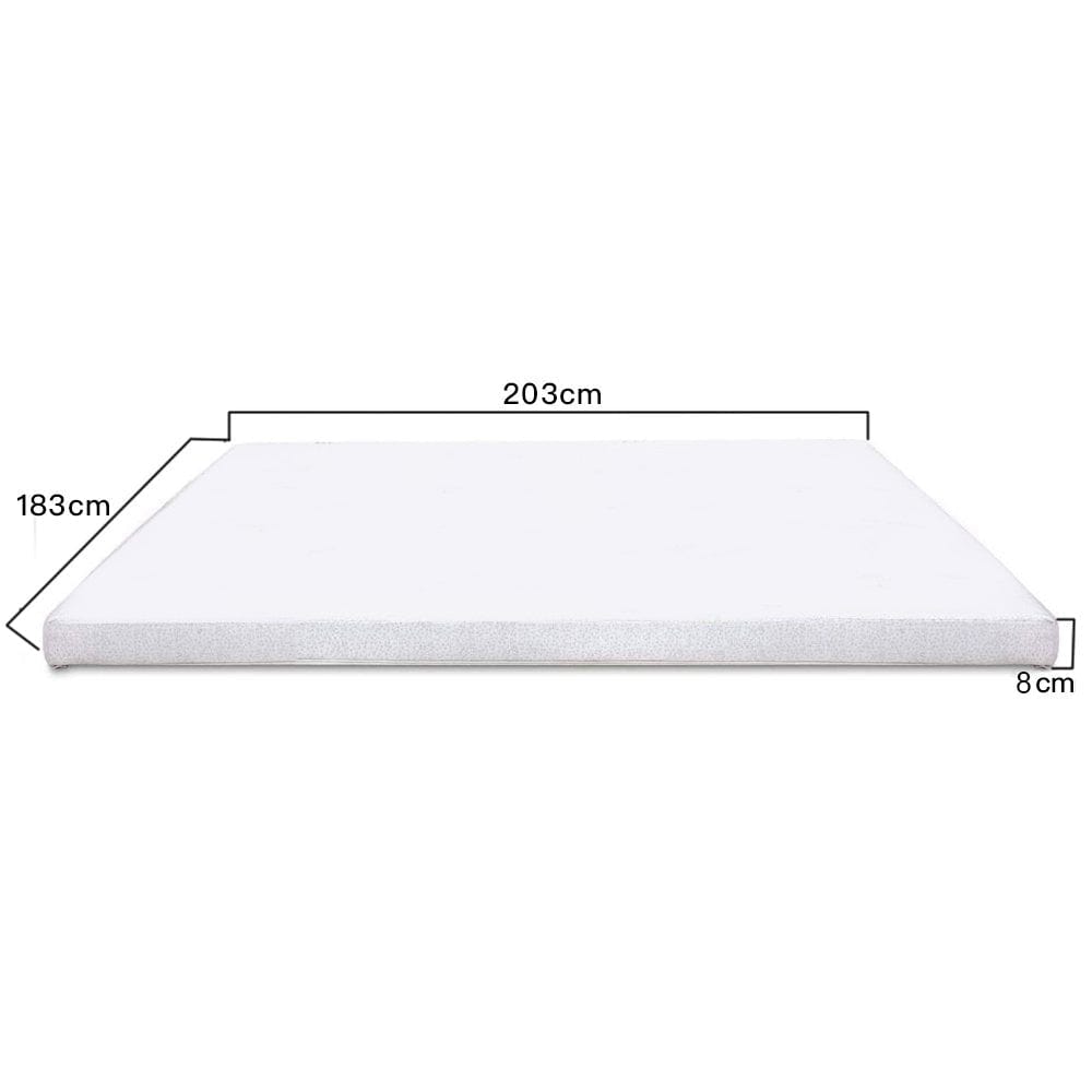 8cm Memory Foam Mattress Topper with Bamboo Cover - King