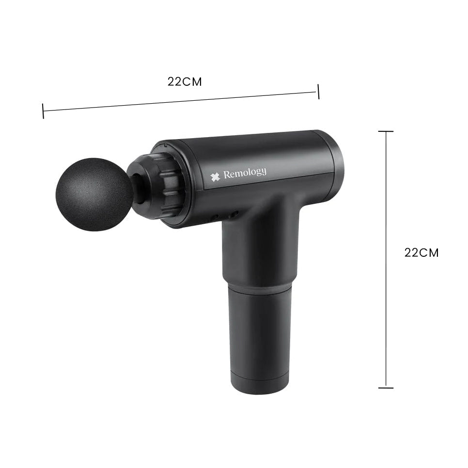 Remology Impact Massage Gun – 6 Speed Deep Tissue Muscle Massager with 4 Interchangeable Heads, Rechargeable Handheld Body Massager for Gym & Home