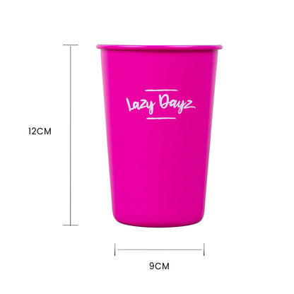 4 Pcs Lazy Dayz Picnic Cup 350ml