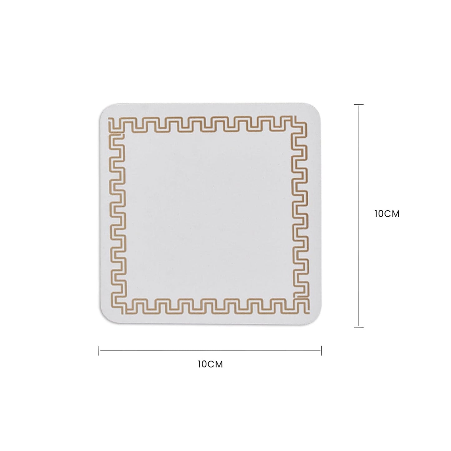 8 Pcs Clevinger  MDF Placemats and Coasters Gold Border