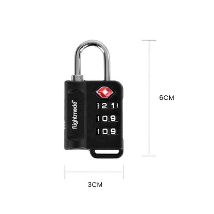 2 Pcs TSA Approved Travel 3 Dial Indicator Padlock