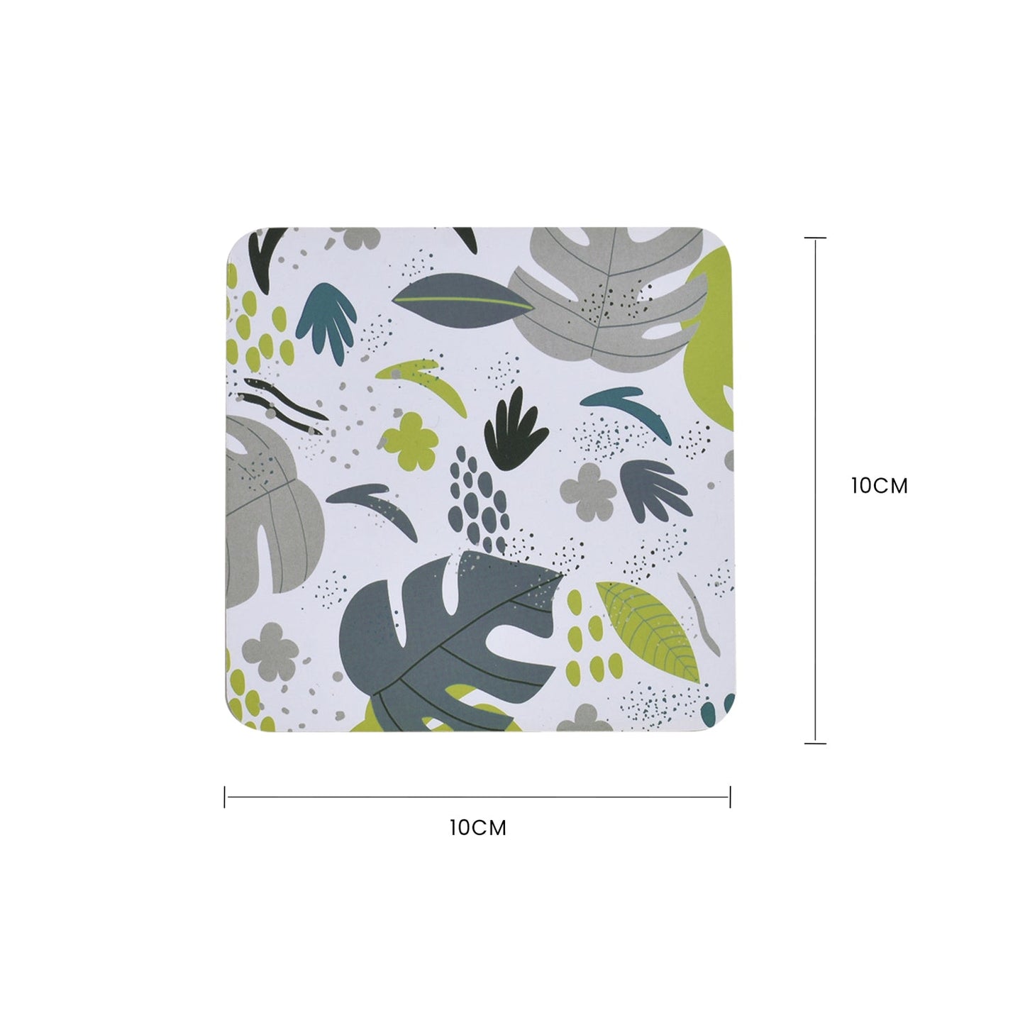 4 Pcs Clevinger MDF Coasters Monstera
