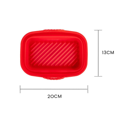 Collapsible Silicone Air Fryer Oven Microwave Liner Rectangle