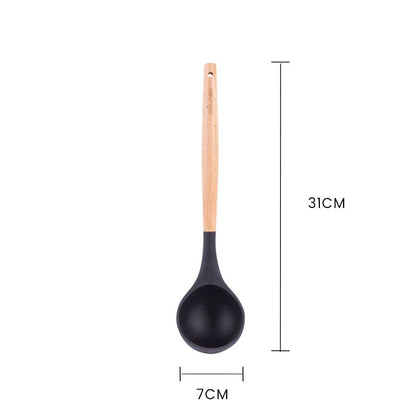 Beechwood & silicone ladle charcoal