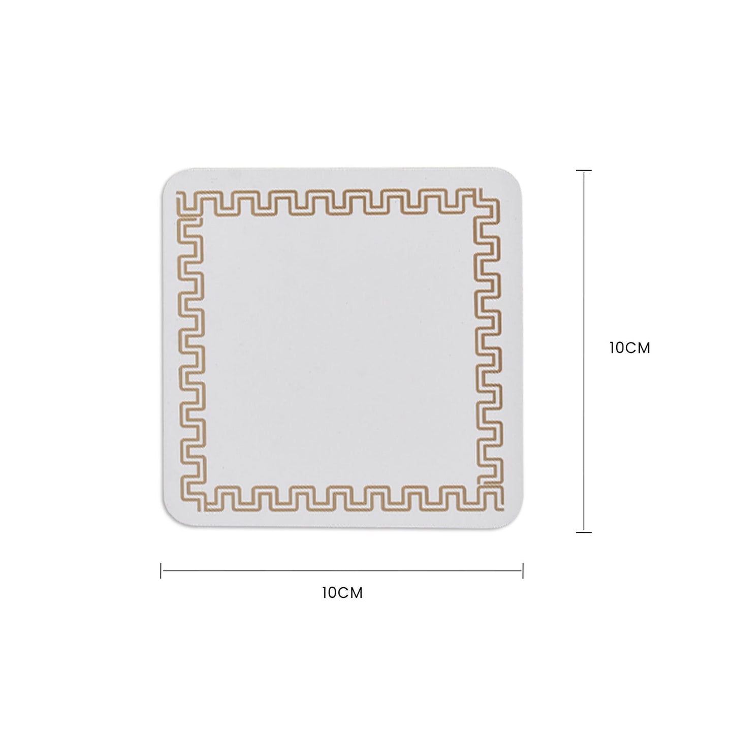 4 Pcs Clevinger MDF Coasters Gold Border