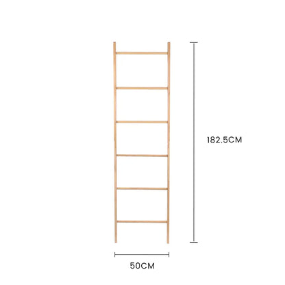 180cm 6 Steps Bamboo Towel Ladder