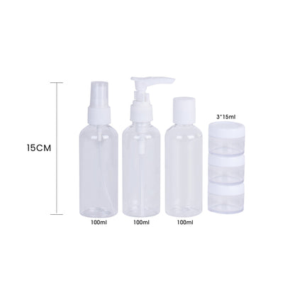 6 Pcs Travel Bottle Set with PVC Storage Bag