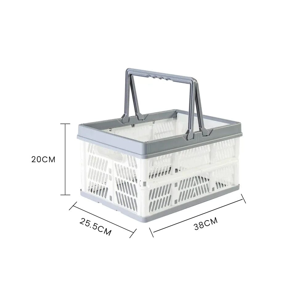Livingtoday Collapsible Shopping Basket with Handle Medium - 19L