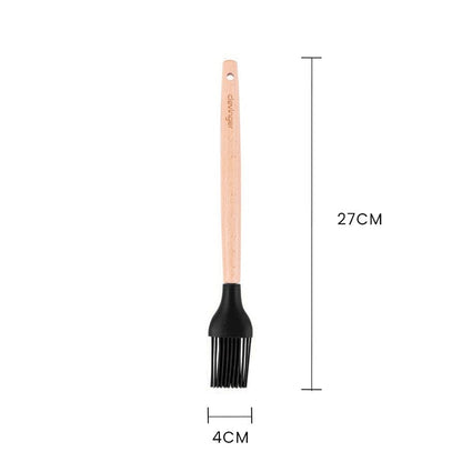 Beechwood & silicone basting brush charcoal