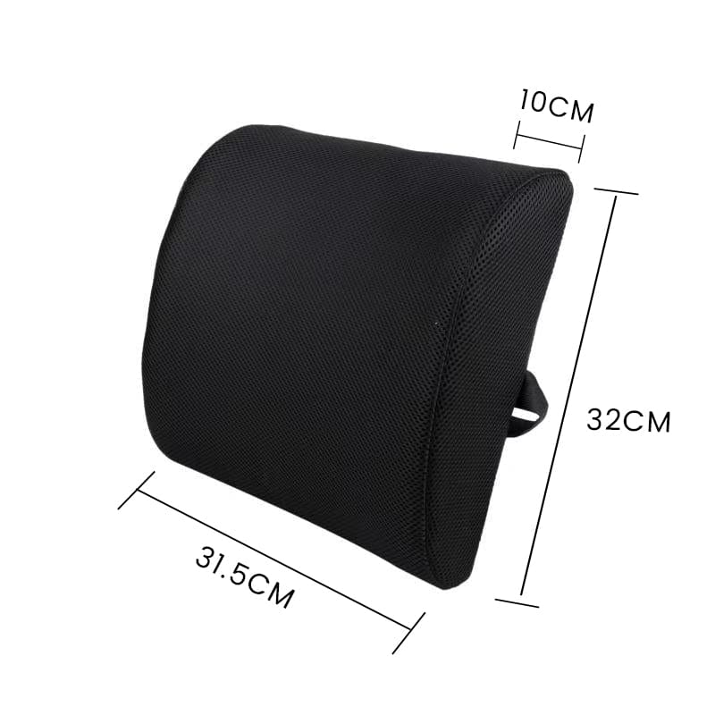 2 Pcs Bamboo Memory Foam Lumbar Support Cushion – Ergonomic Back Support Pillow