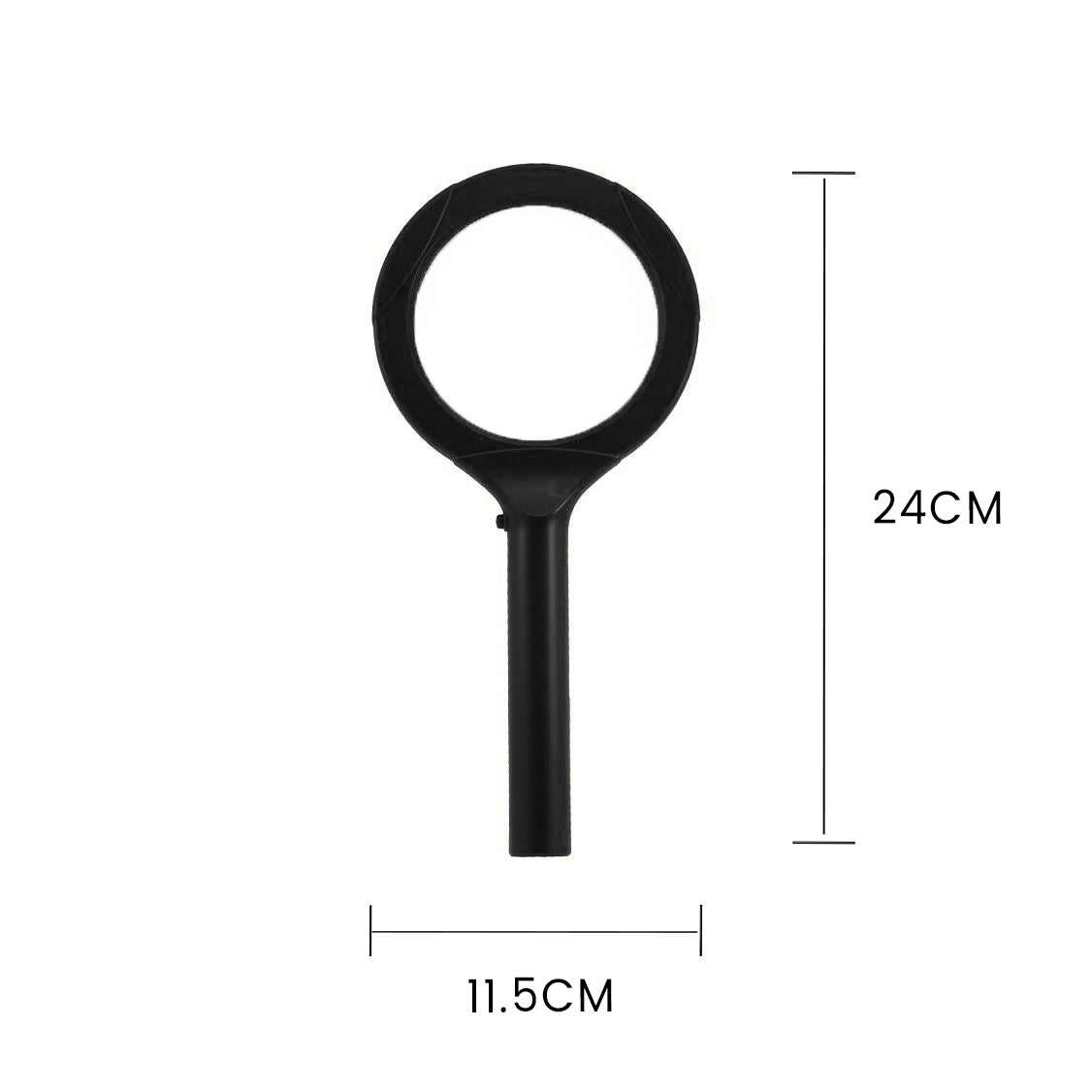 Brillar Light Up Magnifying Glass – Black, 3× Magnification with COB LED Lighting