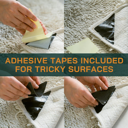 8 Pcs Rug Gripper Reusable , Keeps Your Rugs and Mats in Place